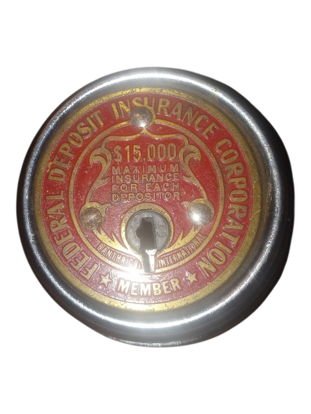 Chrome Barrel Coin Bank